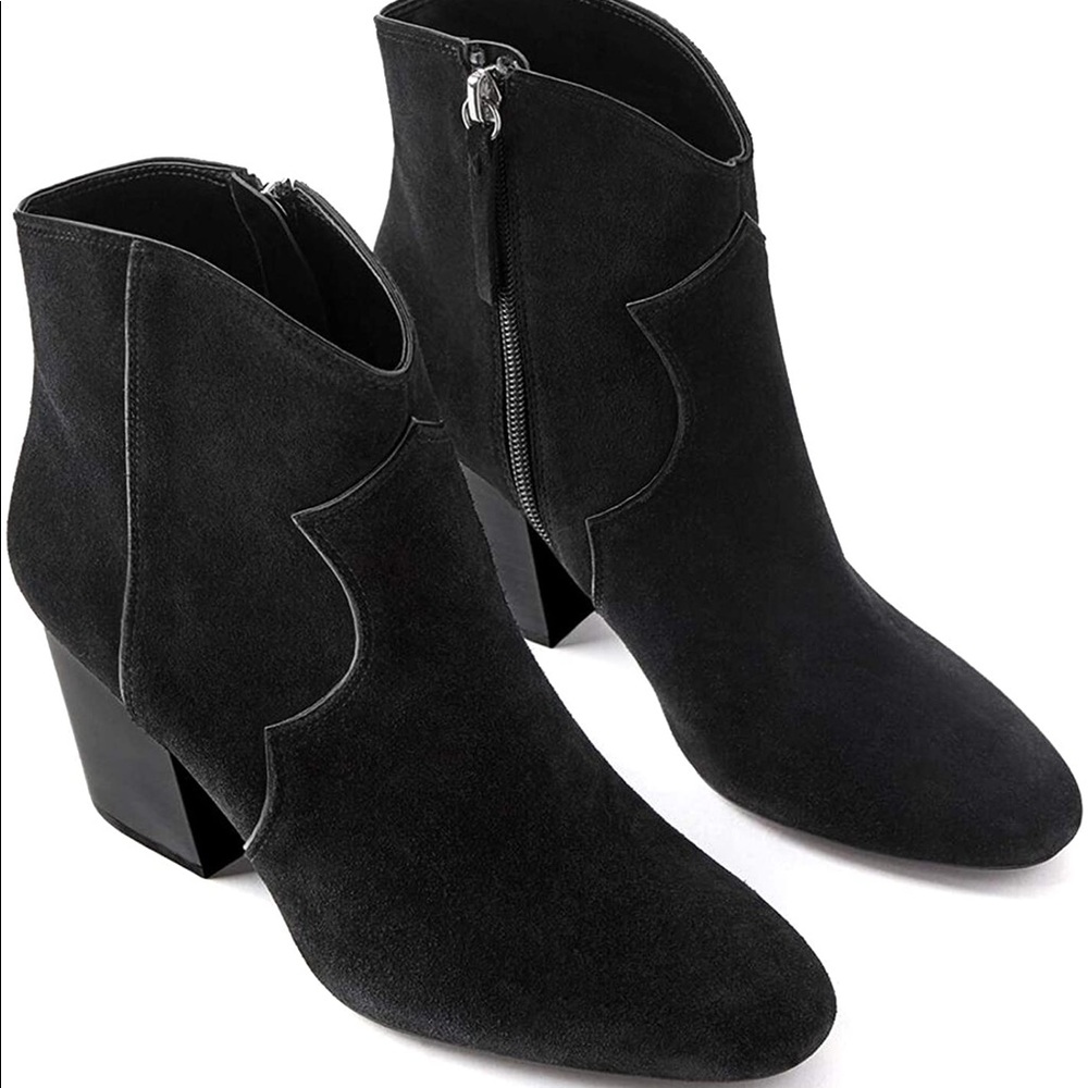 Zara black suede dickies Isabel marant style
